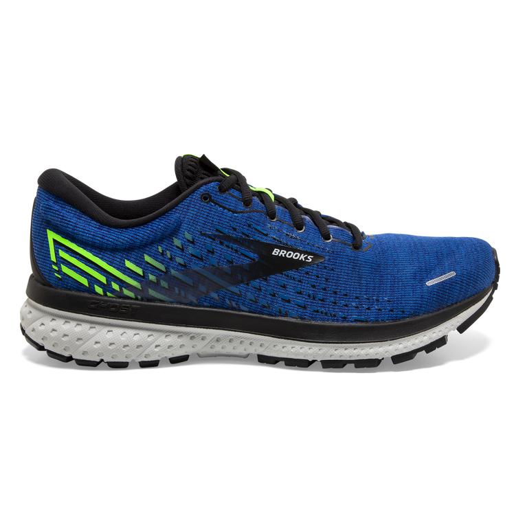 Brooks Ghost 13 Men's Road Running Shoes - Blue/Black/Green Gecko (86275-FGBJ)